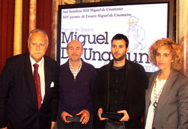 Un profesor del IES Pedro Jiménez Montoya gana el XIII Premio “Miguel de Unamuno” de Ensayo convocado por el Ayuntamiento de Bilbao